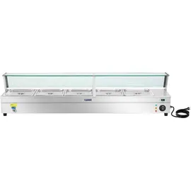 Royal Catering Bain Marie 5 x GN 1/2 Ablasshahn
