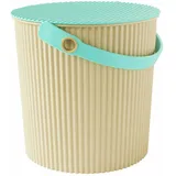 hachiman-kasei.co.,ltd Hachiman Eimer mit Deckel 20 l 1-tlg. beige/türkis