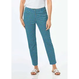 GOLDNER Sommerkleid Mini Gemustert Blau 46
