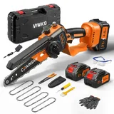 VIWKO Mini Kettensäge mit Akku, 8000mAh 6 Zoll Akku Kettensäge Bürstenlose Kompatibel mit Makita 18V Akku, Astsäge Akku mit Auto Öler Minikettensäge Motorsäge Handkettensäge Handsäge für Holzschneiden