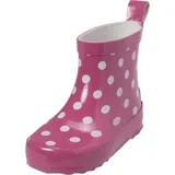 Playshoes Jungen Mädchen Gummistiefel Halbschaft Regenstiefel, pink Punkte, 18 EU