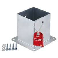 SOTech Bodenanker Zum Aufschrauben 120 x 152 mm Silber/Stahl