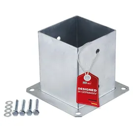 SOTech Bodenanker Zum Aufschrauben 120 x 152 mm Silber/Stahl