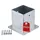 SOTech Bodenanker Zum Aufschrauben 120 x 152 mm Silber/Stahl