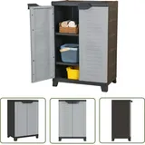 The Living Store - Kunststoffschrank 65x45x97 Cm - Aufbewahrungsbox - Garderobe - Schuhschrank - Werkzeugschrank - Plastikmöbel