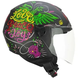 CGM 167S Flo Freude Matt Black/Sky Blue/Green L