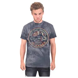 1972 Drags Vintage Kurzarmshirt blau S