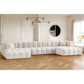 kaiser möbel Ecksofa, U-from, Sofa Grand U XL modular stoff Salvador Hellgrau - Hellgrau