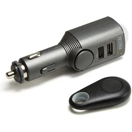 Technaxx TX-100 Auto,- Wohnmobil-, Boots-Alarm/ Mobiler Mini Alarm mit Bewegungserkennung + Fernbedienung und Autoladegerät - 2x USB, 6 Tage Standby, 110db Alarm Sound zur Abschreckung