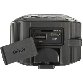 Renkforce RF-CR-300 Outdoorradio UKW, MW Notfallradio, Bluetooth®, SD wiederaufladbar, Solarpanel, Handkurbel, Schwarz