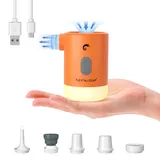 FLEXTAILGEAR Max Pump 2 Pro Elektrische Luftpumpe, tragbarer 4,5 kPa 3600 mAh wiederaufladbarer Akku-Inflator/Deflator mit einstellbarem Campinglicht, Luftmatratze, Schwimmring, Vakuumbeutel