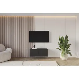 altdecor NOA-2 Lowboard 100 cm x 40 cm x 40 cm Schwarz Holz
