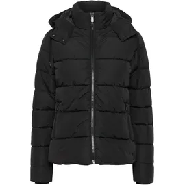 Oxmo Sofina Damen Winterjacke Damenjacke Jacke gefüttert mit Kapuze, Größe:XL, Farbe:Black (194007) - XL