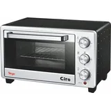 Sirge FORNO20L Mini - Ofen 21 Liter 1400 Watt mit Timer Mini Backofen Pizzaofen DOPPELGLAS (A13) und Anti-Verbrühungsgriff - 60 Minuten Timer - Einstellbarer Thermostat: 100-250C