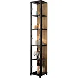 fif möbel Vitrine OPTIMA Standvitrine, Vitrinenschrank, Glasvitrine, Sammlervitrine schwarz