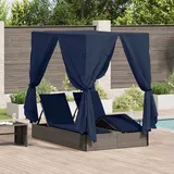vidaXL Doppelliege 200 x 130 x 150 cm Grau