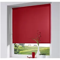 K-HOME Seitenzugrollo Thermo Klemmfix-Rollo 40 x 150 cm rot