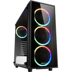 Sharkoon PC-Gehäuse TG4 RGB, gehärtetes Glas schwarz