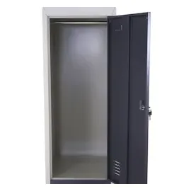 Mendler Schließfach Boston T853, Schließfachschrank Wertfachschrank Spind, Metall 185x38x45cm ~ dunkelgrau