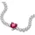 Pandora Timeless Rotes Funkelndes Herz Tennisarmband aus Sterling Silber mit rotem Kristall 590041C02-16 Größe 16 cm