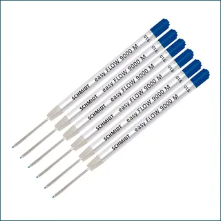 Schmidt Easy Flow 9000 Kugelschreibermine, Blau, 6 Stück