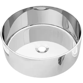 vidaXL Waschbecken 40 x 15 cm Keramik Silbern