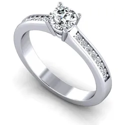 Verlobungsring VR05 750er Weiflgold - 3770