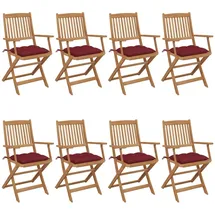 vidaXL Gartenstuhl 57 x 57 x 91 cm rot 8 St.