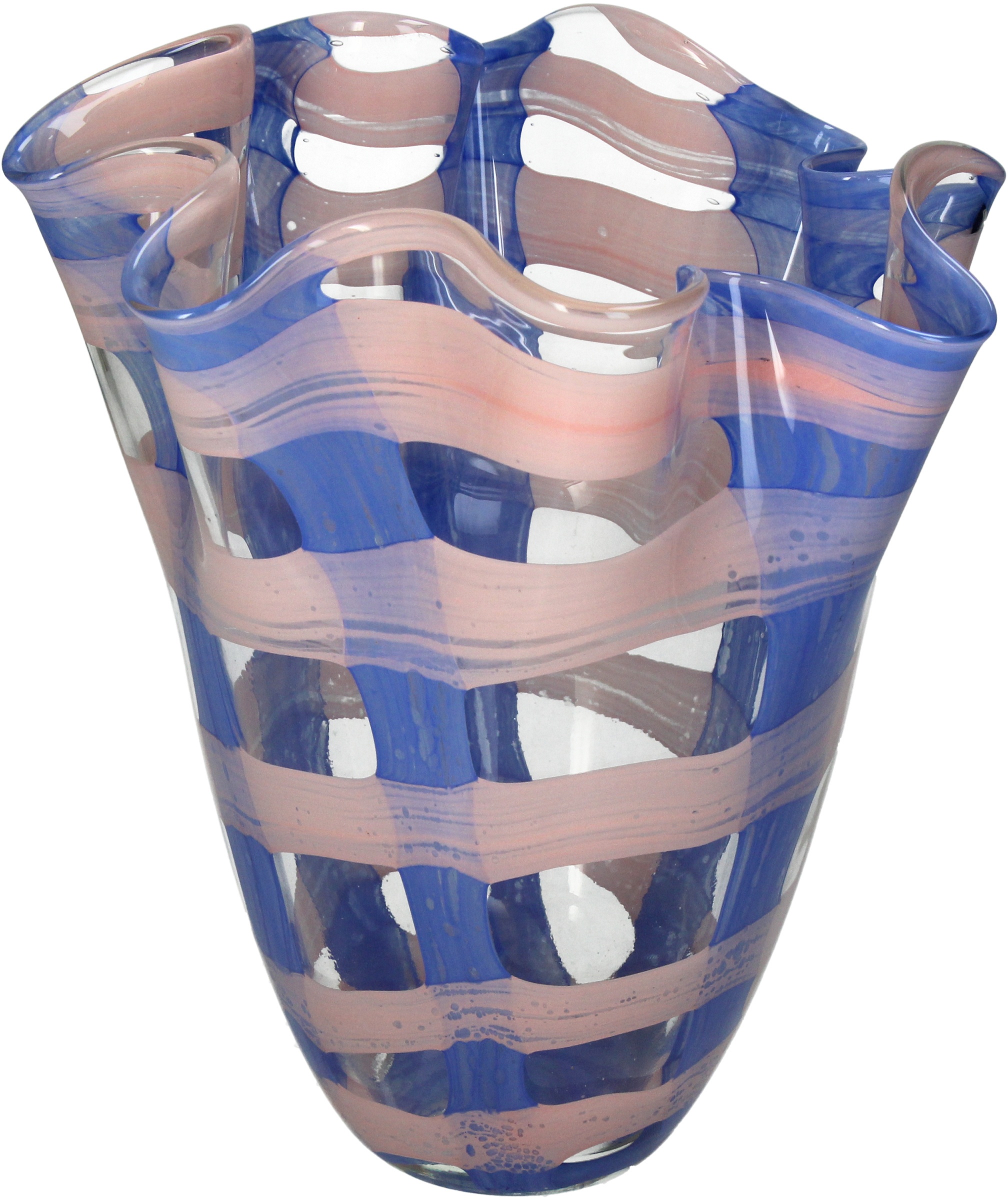 Vase HAYLEY blau (BHT 21x24,50x21 cm) - blau