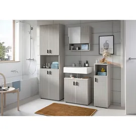 Möbel Boss Mid.you Waschbeckenunterschrank Mone, Kaschmir, Kunststoff, 1 Fächer, 60x59x30 cm, stehend, Badezimmer, Badezimmerschränke, Waschbeckenunterschränke