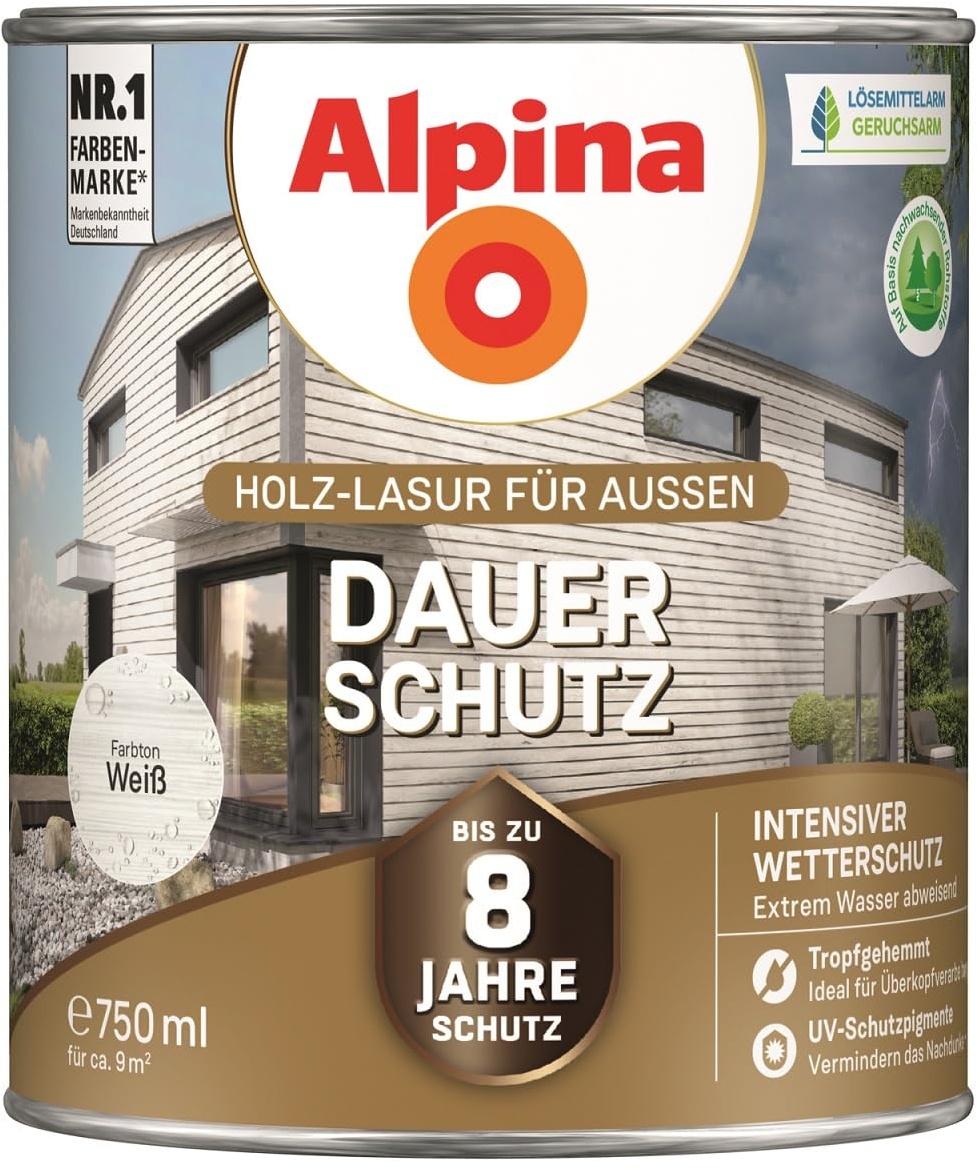 Alpina Dauer-Schutz Weiß 750ml seidenmatt