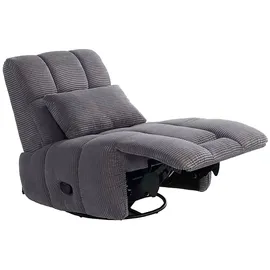 Jockenhöfer Gruppe Relaxsessel »Doncaster« mit Dreh-,Schauckel-,Relax-und Wippfunktion,angenehm weicher Cordstoff grau