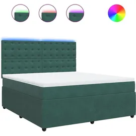 vidaXL Boxspringbett 180 x 200 cm Dunkelgrün
