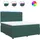 vidaXL Boxspringbett 180 x 200 cm Dunkelgrün