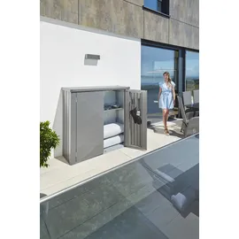 Biohort Terrassenschrank Romeo 132 x 57 x 140 cm grau