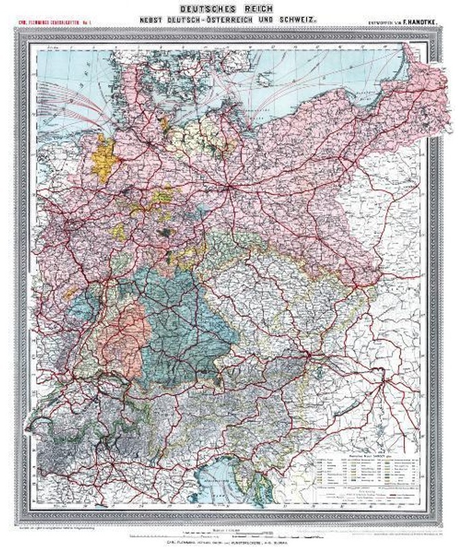 Historische Karte:  Deutsches Reich - Deutschland, Um 1903 (Plano), Karte (im Sinne von Landkarte)