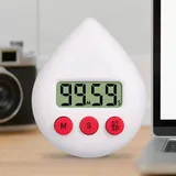 Digitale Badezimmeruhr Duschuhr TimerTemperatur Luftfeuchtigkeit Visual Countdown Timer Wanduhr mit Saugnapf Hängeloch Ständer