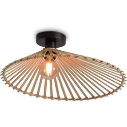GOOD & MOJO Deckenleuchte "Bromo", beige (natur), Ø 50cm H: 14cm, Lampen, Deckenlampe Deckenleuchte