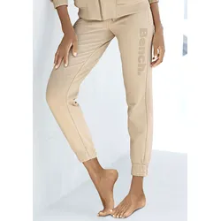 Homewearhose BENCH. LOUNGEWEAR, Damen, Gr. 44/46, N-Gr, beige, angeraute Sweatware, Obermaterial: 95% Baumwolle, 5% Elasthan, unifarben, sportlich, Hosen, mit Reißverschluss Taschen, Loungeanzug