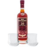 Ron Centenario FUNDACIÓN 20 Sistema Solera Rum 40% Vol. 0,7l in Geschenkbox mit 2 Tumbler