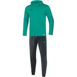 Jako Kinder Trainingsanzug Polyester Striker 2.0 mit Kapuze, türkis/anthrazit, 128, M9419