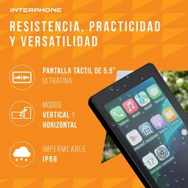 Interphone Ridesync SYNC55 Motorrad Navi CarPlay Motorrad-Display – Android mit Lenkerhalterung, kann mit Quiklox Auto- und Motorradhalterungen verwendet Werden