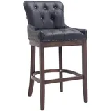 CLP Barhocker Lakewood Echtleder, Antik-dunkel schwarz