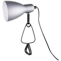 NÄVE Tischlampe Tischleuchte Klemmstrahler silber Schlafzimmerlampe beweglich H 28