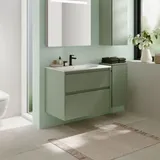Geberit Waschtisch-Unterschrank 2 Schubladen 79,4 x 60,6 x 44,6 cm Salbeigrün