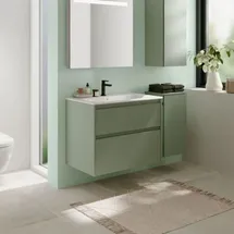 Geberit Waschtisch-Unterschrank 2 Schubladen 79,4 x 60,6 x 44,6 cm Salbeigrün