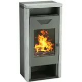 Kaminofen Typ11180-Logi-W gussgr.Rahmen Serpentino 6kW