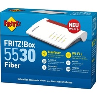 AVM FRITZ!Box 5530 Fiber für Glasfaser mit AON & GPON Anschlüsse WLAN-Router weiß