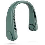 Tragbarer Und Leiser Nackenventilator, Ideal Für Outdoor-aktivitäten Und Sport. Usb-aufladbar. Perfektes Geschenk. F2 – Grüner Nackenventilator