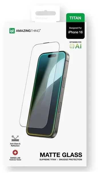 Titan Matte Glass tempered glass for iPhone 16